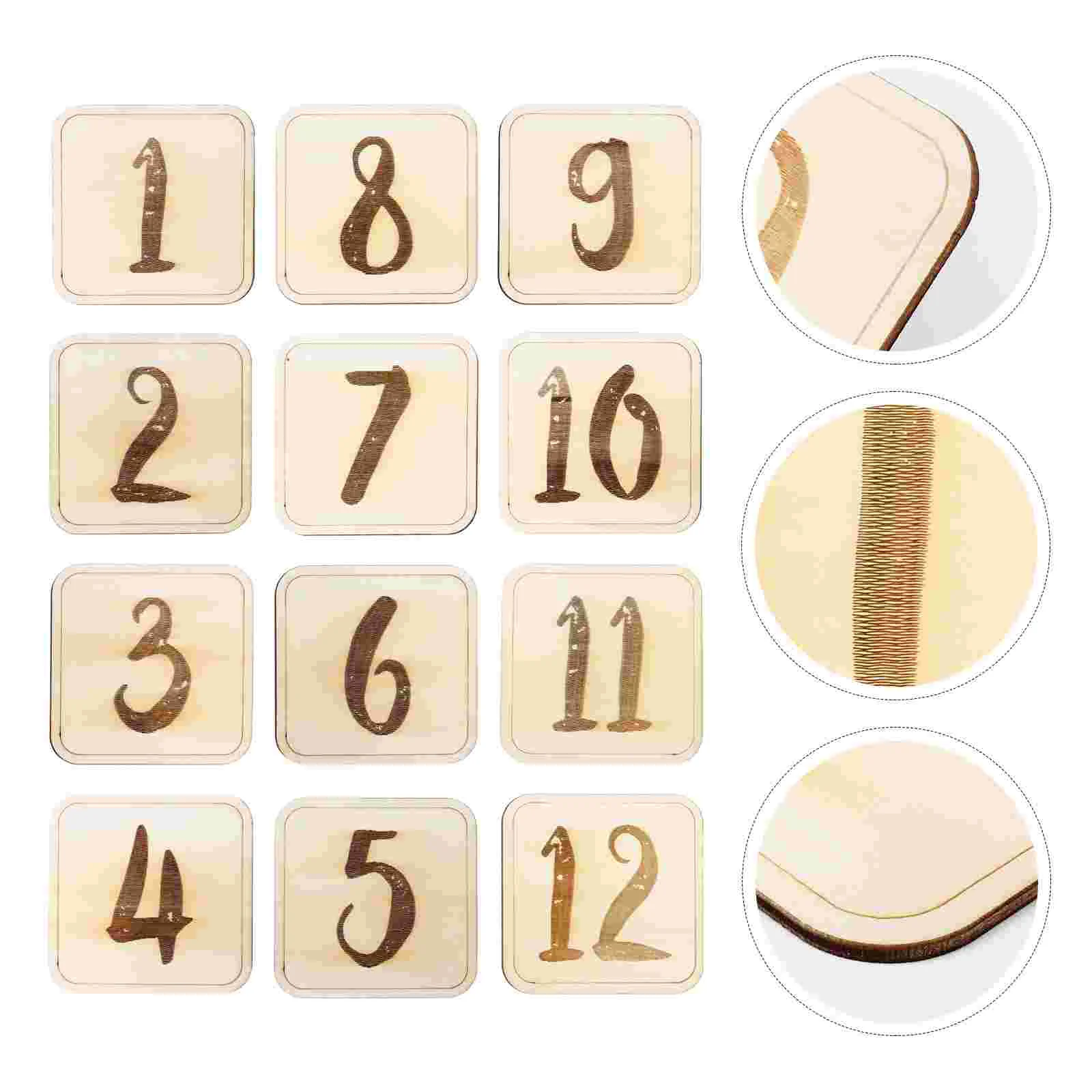 Birthday Milestone Cards Baby Photography Props Emblems Monthly Wooden Name Sign