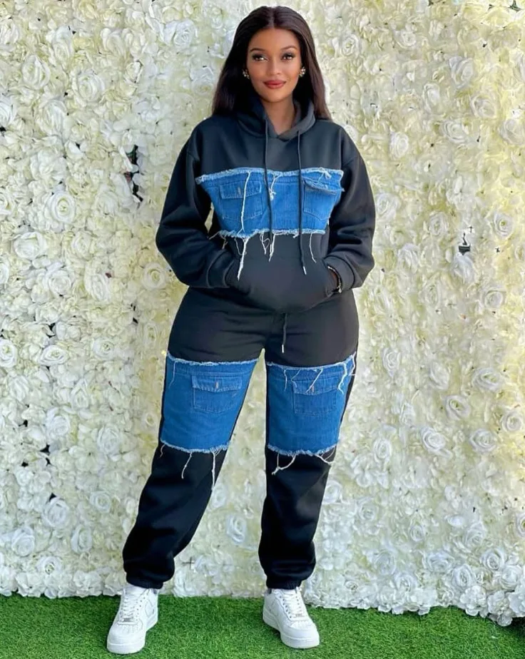 2025 Spring Autumn 2 Piece Women Set Dashiki African Clothes Fashion Long Sleeve Polyester Top And Pant Suit Party Matching Sets