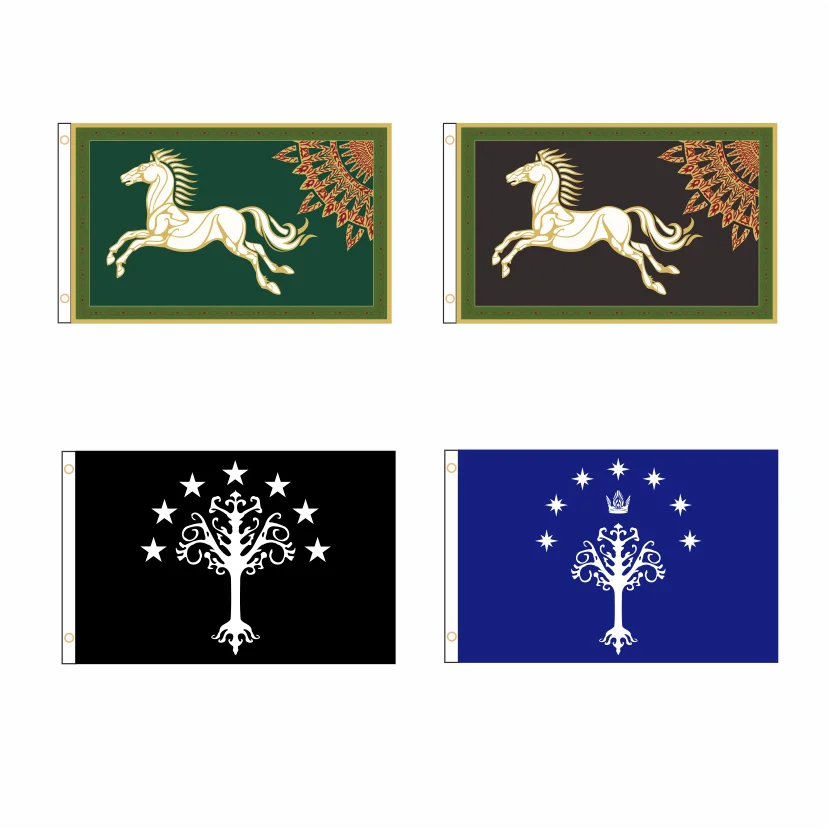 Custom Banner The Kingdom of Rohan Flag Gondor  Banner 2ft*3ft 3ft*5ft Polyester Sports QZ-228