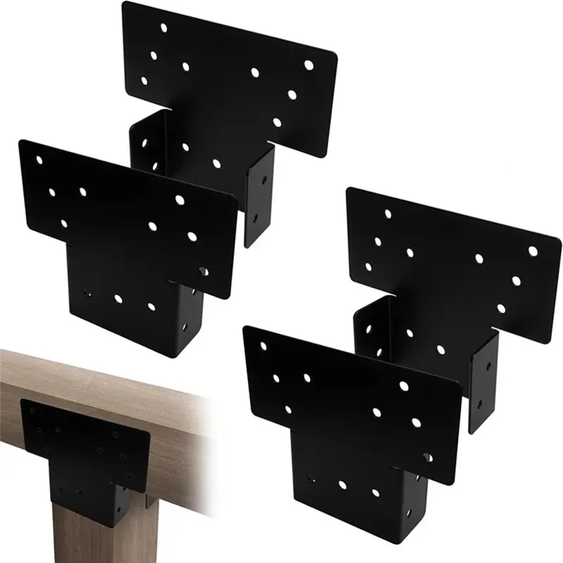 

ABKO-4Pcs Pergola Brackets Heavy Duty T-Angle Corner For Extension Post Gazebos For Extension Post Gazebos, Patio, Pergolas