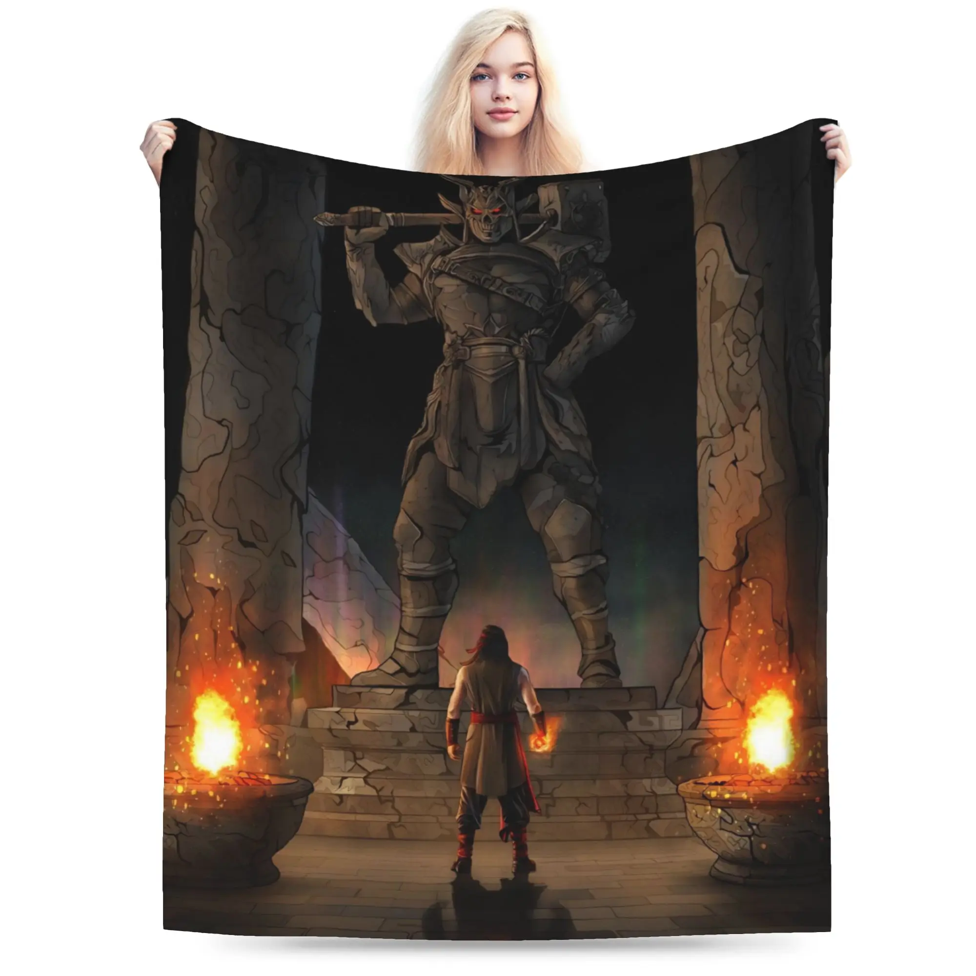 Mortal Kombat II Moive 2026 Blanket Super Soft Cozy  Throw Blankets for Bed 50x60 Inch Multi-size Quilt