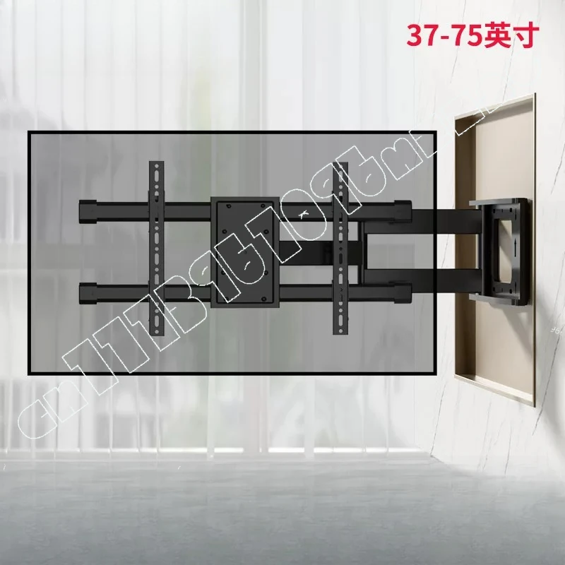 TV Hanger Telescopic Rotating 360 Movable Bracket Wall Hanging Mobile Wall Hanging Shelf Universal 180 Degrees Adjustable