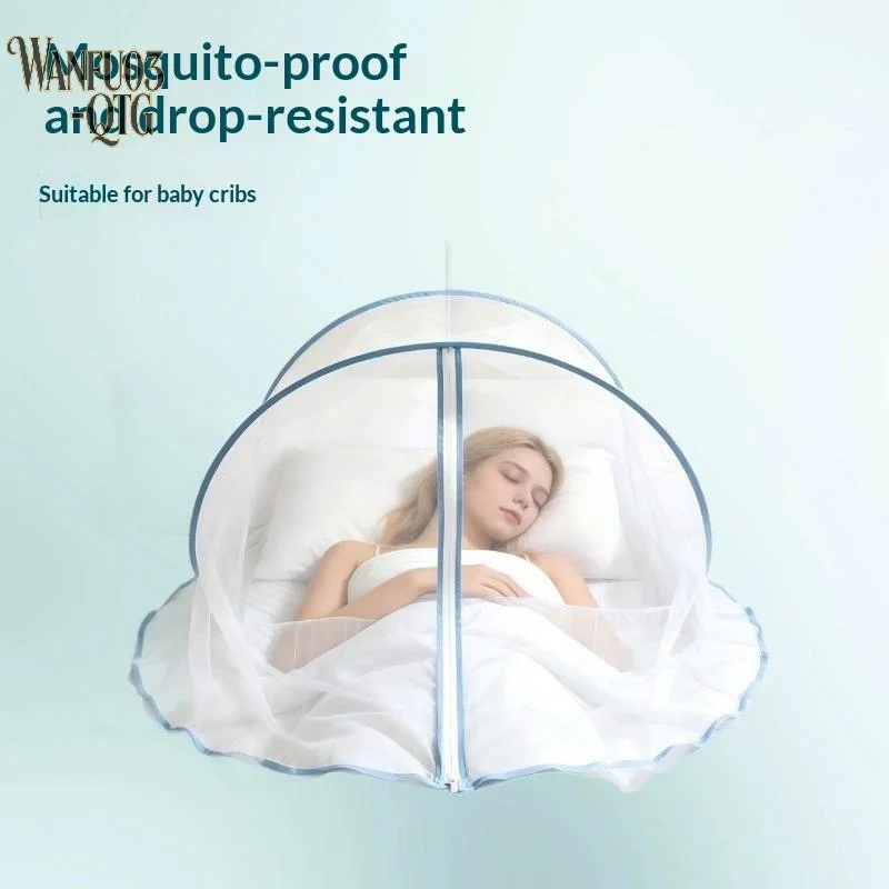 Hot Sale Novelty Up Foldable Single Person Bed Mosquito Net Tent With Zipper Portable  Protection For Home Travel