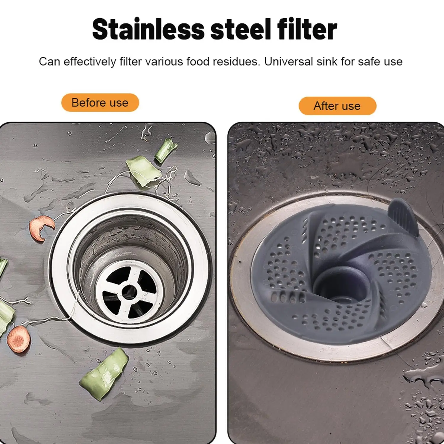 Anti-Clogging Drain Cover Rotating Mesh Sink Strainer Hair Catcher With Drain Holes Kitchen Bathroom Shower Drain Filter Cover view 3