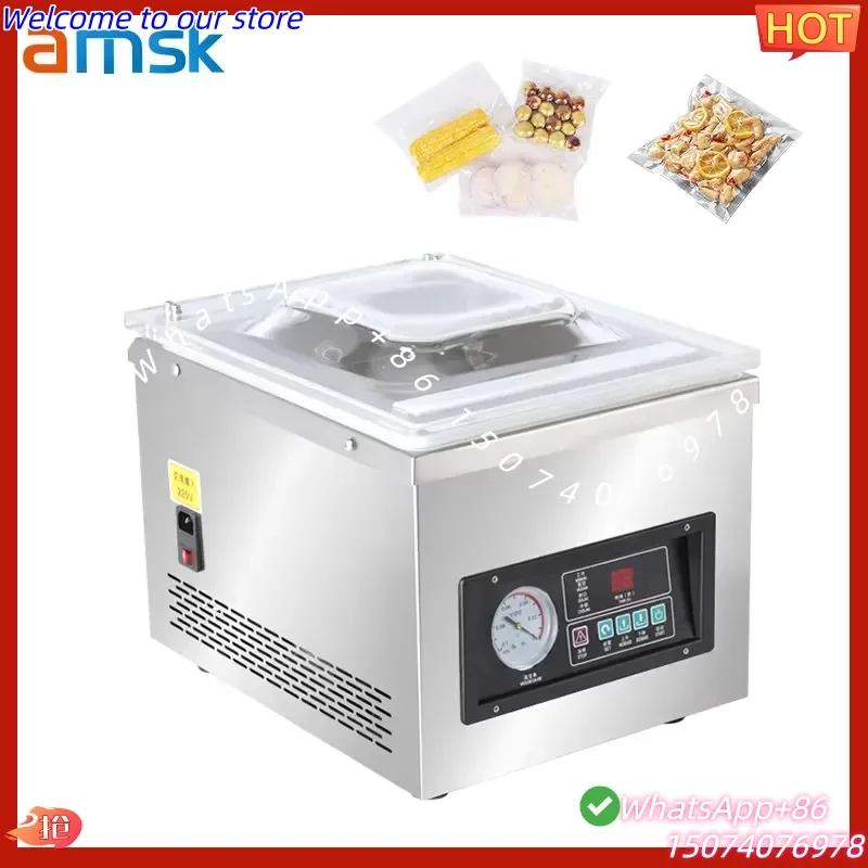 2026 DZ-260 Small Desktop Industrial Fruit and Meat Vacuum Packaging Machine Dry Wet Freshness Desktop Vacuum Machine