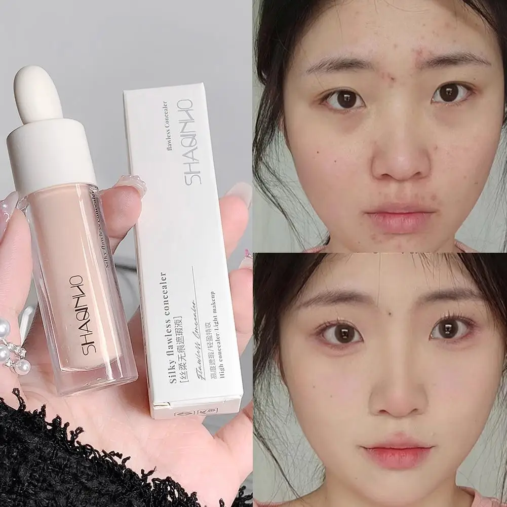 Hoog Bedekkende Concealer Crème Textuur Bedekt Acne Markeert Donkere Kringen Gezicht Make-Up Vloeibare Concealer Blijvende Helderder Gezicht Cosmetica