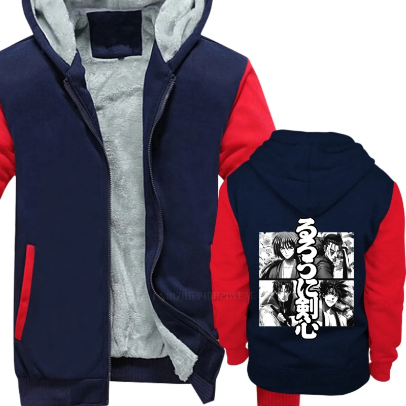 Anime Manga Rurouni Kenshin transpirable hombres viaje Himura Meiji espadachín Samurai X Tops elegantes e sudaderas con capucha de gran tamaño Harajuku