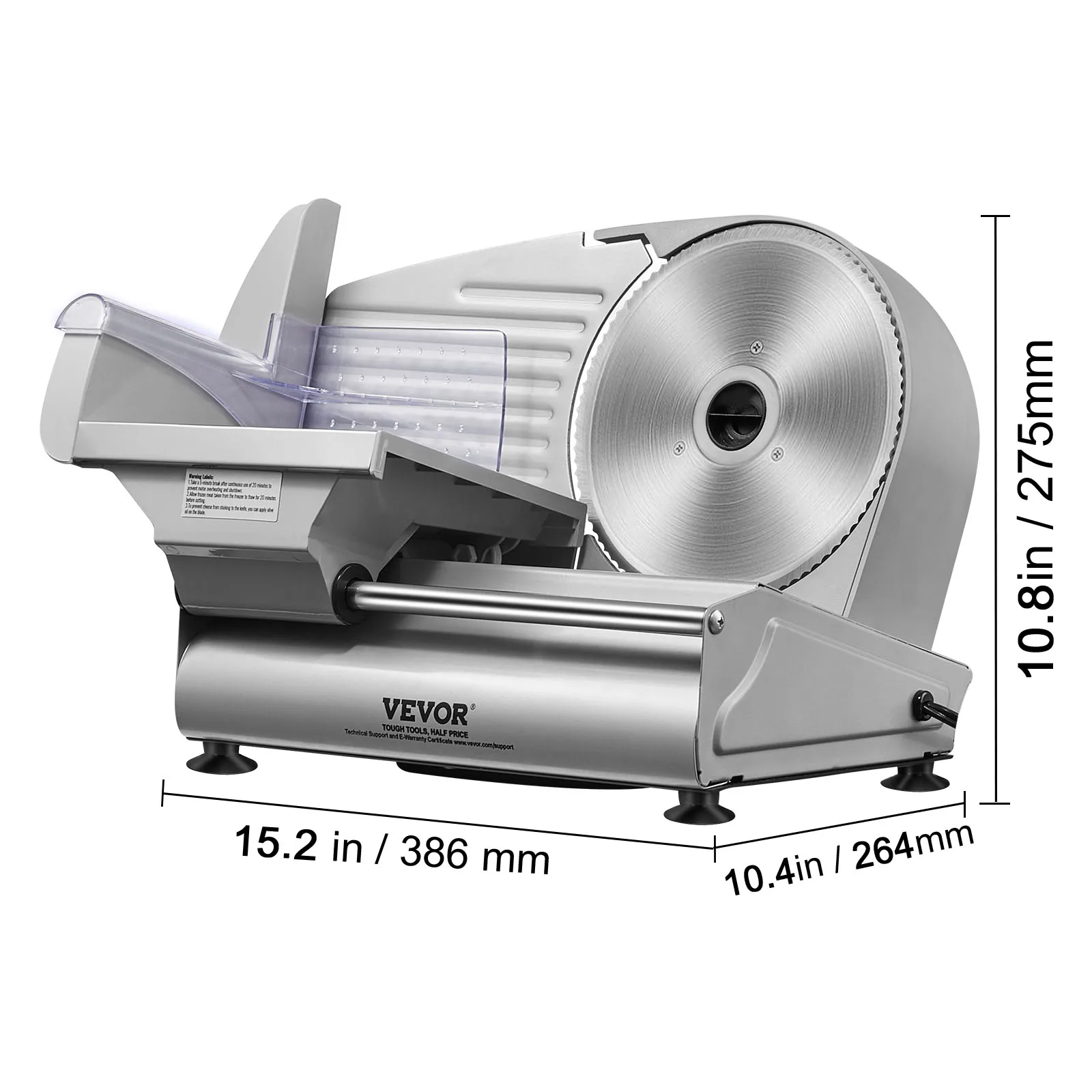 

Slicer 180W Electric Food Slicer SUS420 Stainless Steel and Blade Guard