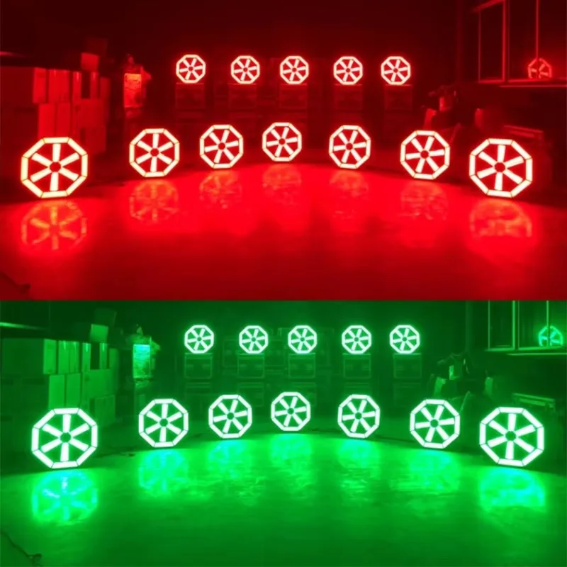 LED Windmill Bar Background Pixel Red/Green Color Changing Fan Wedding Show Rotating Stage