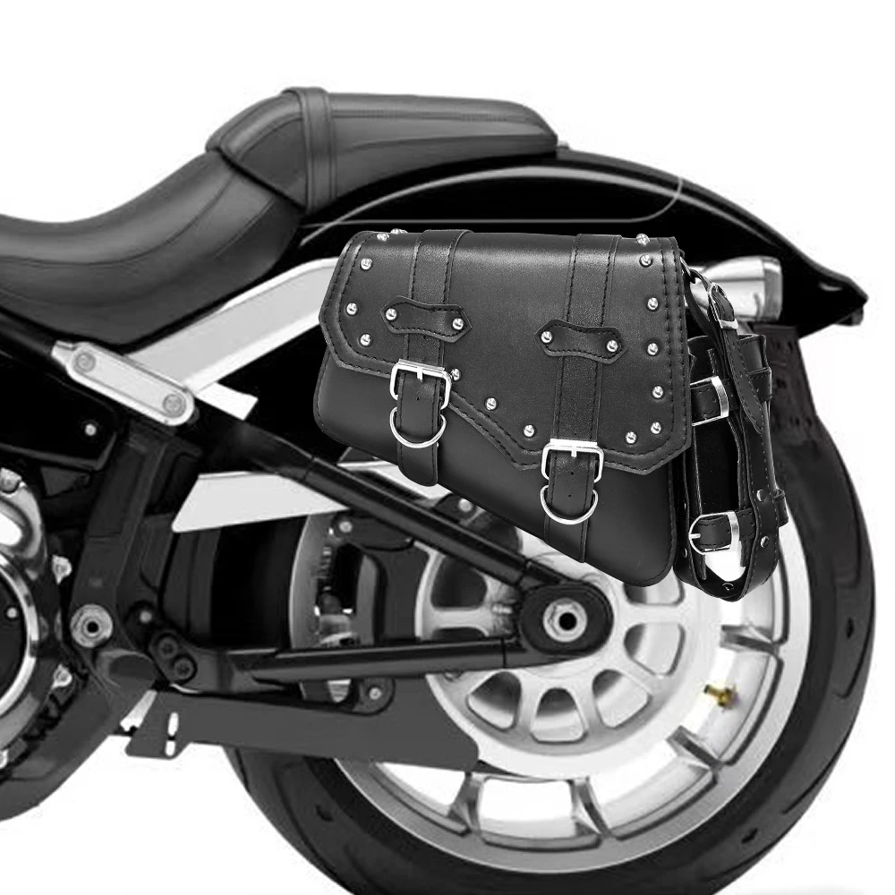Club Style Saddlebag For Harley Sportster Dyna Softail Cafe Racer Moto Rear Side Luggage Storage Bag Motorcycle Saddle Tool Pack