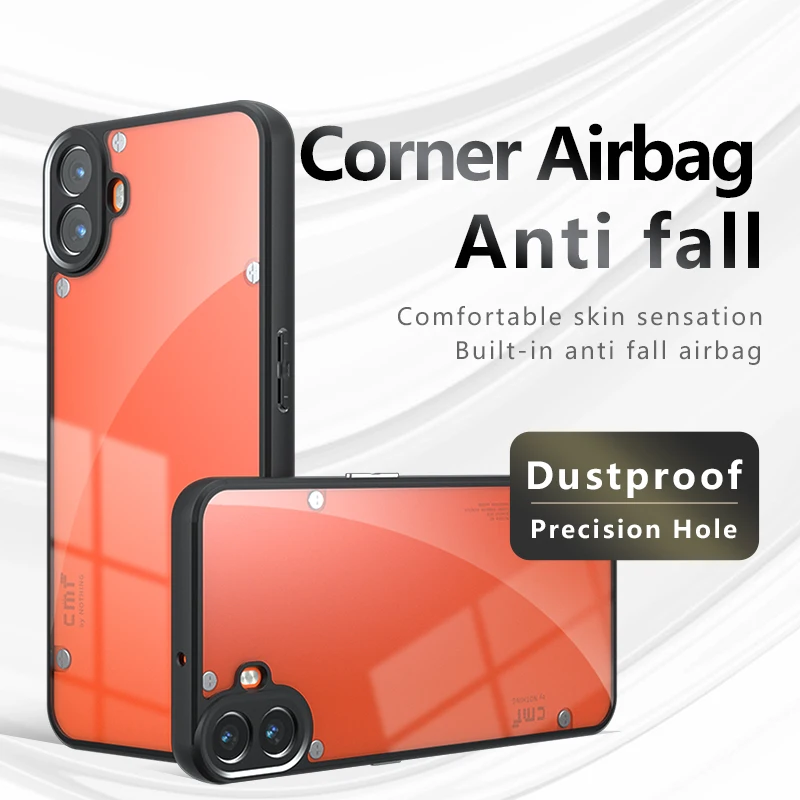 Airbag Super Protection Soft TPU+PC Clear Matte Back Cover For Nothing CMF Phone 1 Phone1 5G Phone Case