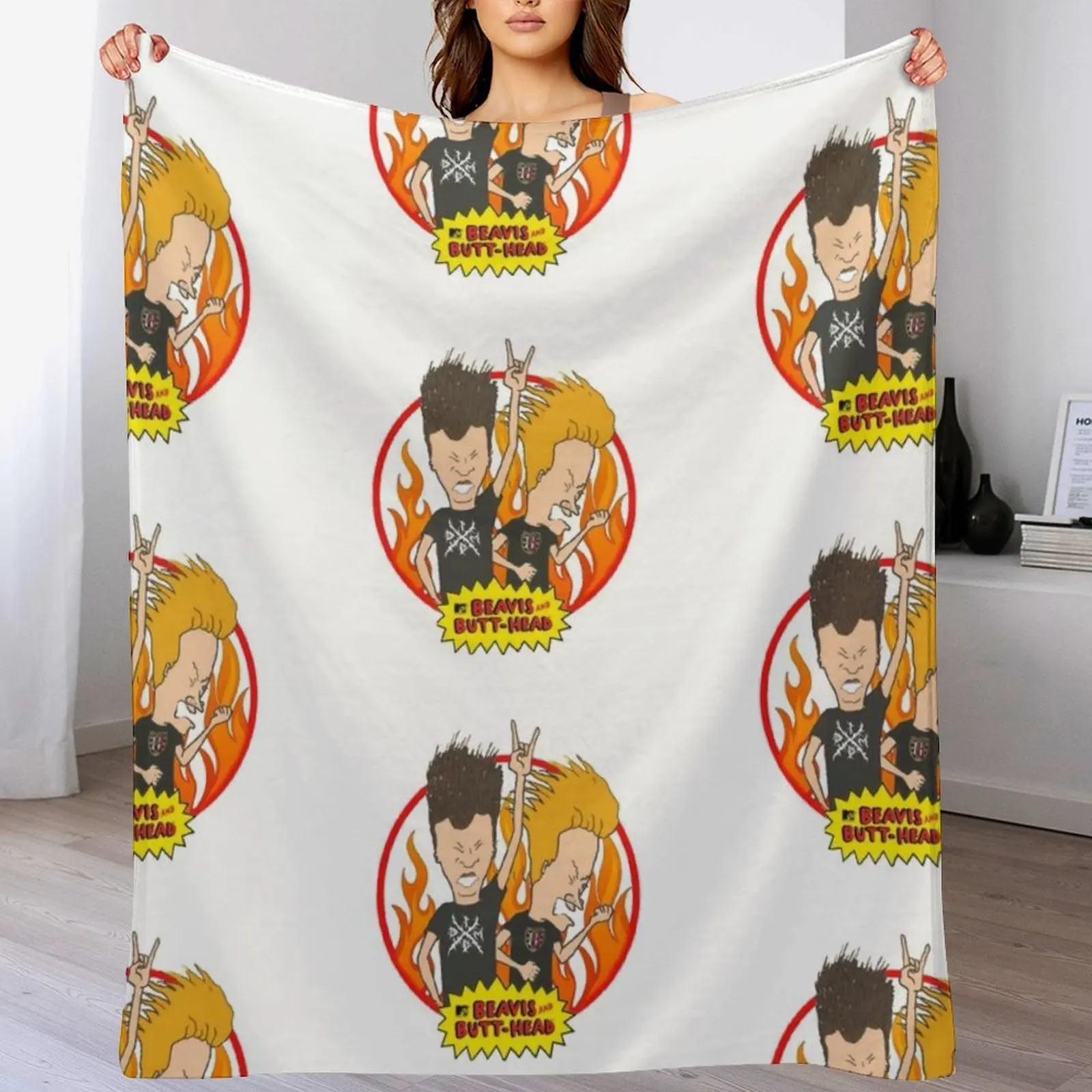 

Beavis and butthead Throw Blanket Blankets Sofas Of Decoration Travel Giant Sofa blankets and throws Blankets