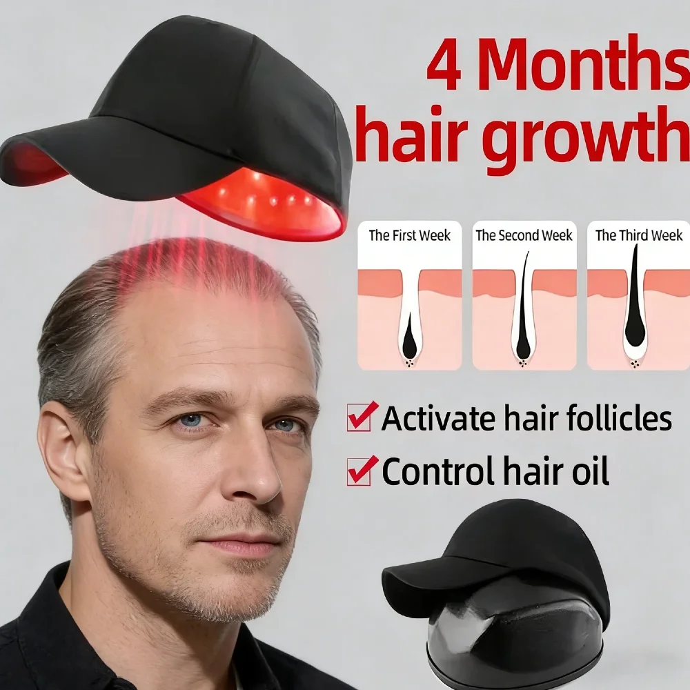 

650nm Laser Therapy Hair Growth Cap, LLLT Helmet for Effective Follicle Stimulation Regrowth