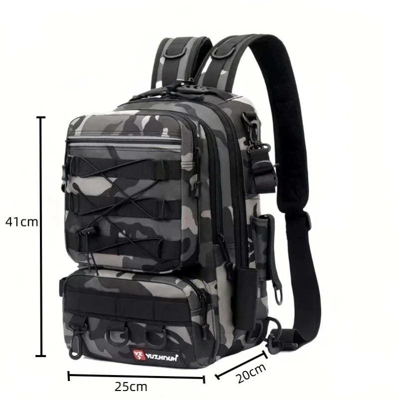 Multi-Purpose Lure Tackle Bag Waterproof Rod Insert Design Multi-Carry Bag for Outdoor Angling Hiking
