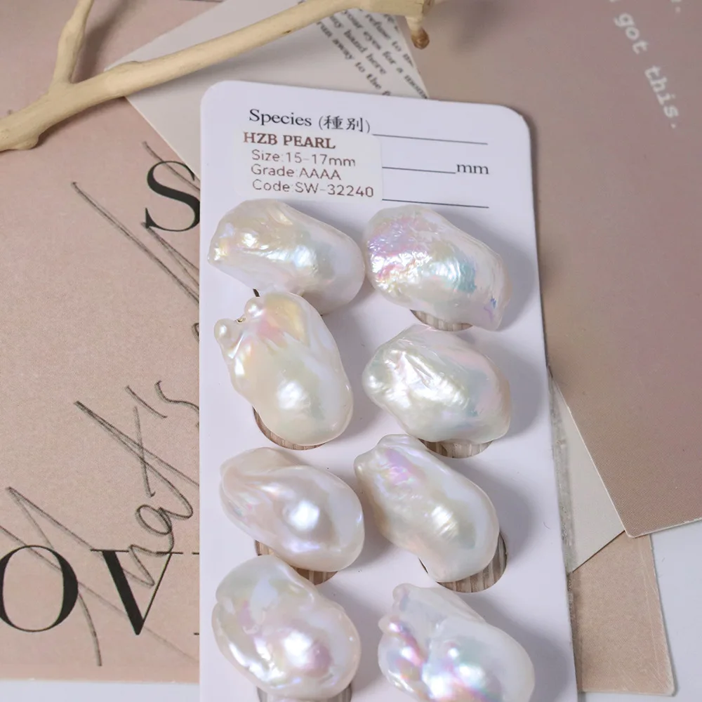 5A wholesale light natural freshwater Baroque Pearl bare beads diy necklace pendant nonporous jewelry materials imperforate