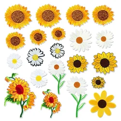 Mode Zonnebloem Daisy Hoed Tas Kleding Borduurpatches Opstrijkbare patches voor kleding Applicaties voor kleding Parches Stickers