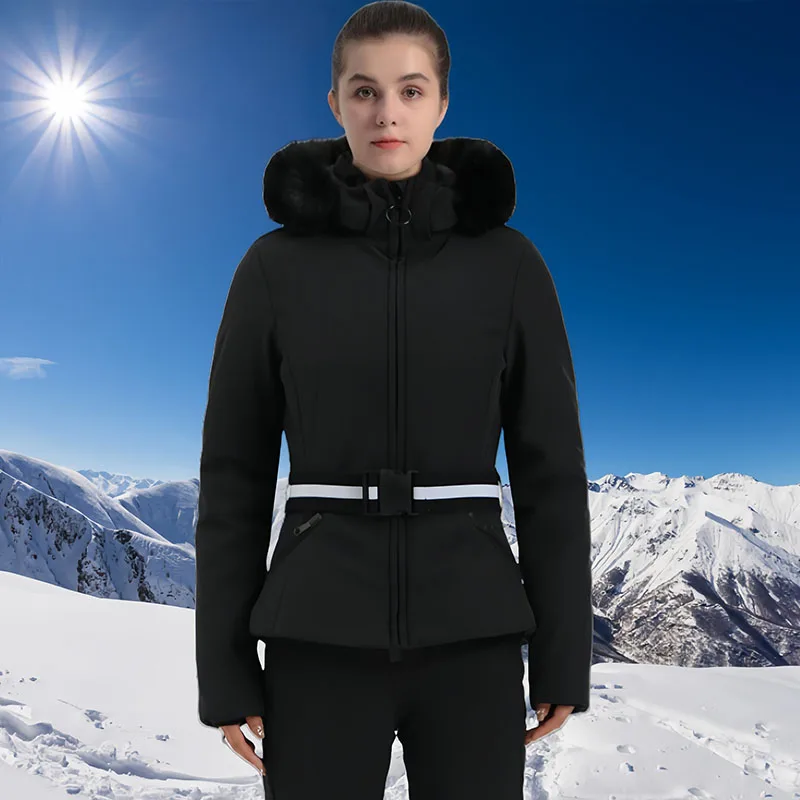 

Snow Clothes 2025 Mountain Winter Hooded Woman Windproof Snowboard Jackets Thermal Tracksuit Outdoor Sports Skiing Overcoats