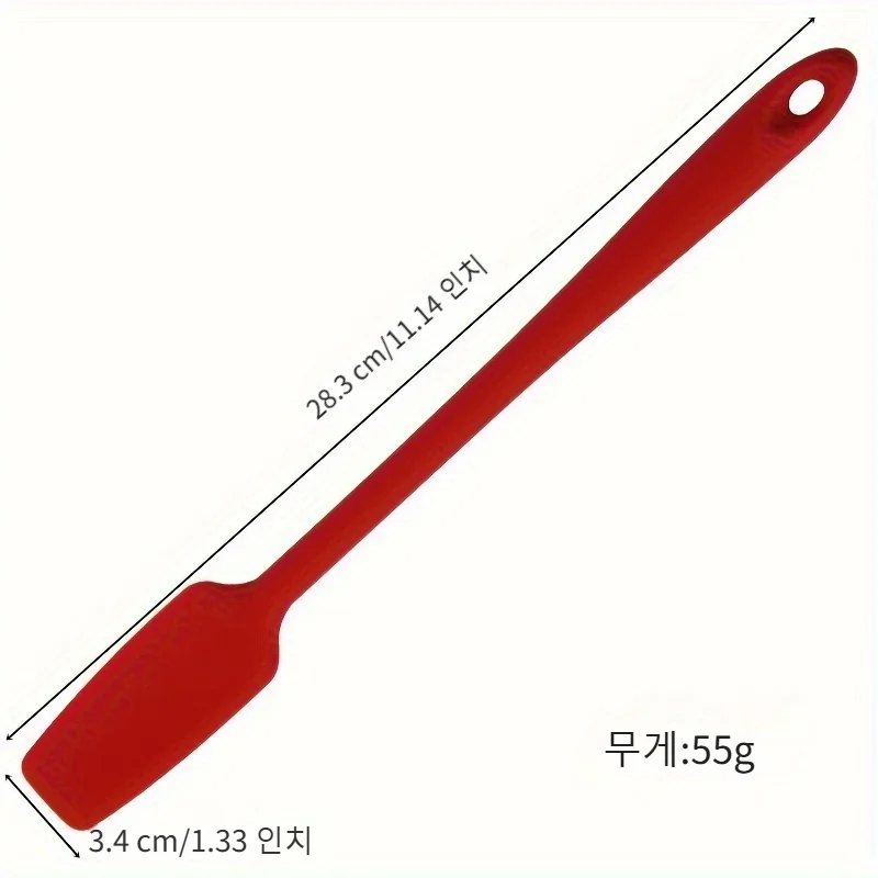 Long Handle Silicone Spatula for Kitchen, Jar Scraper Spatula, Non-Stick Rubber Scraper, Smoothies, Blenders Cooking Baking