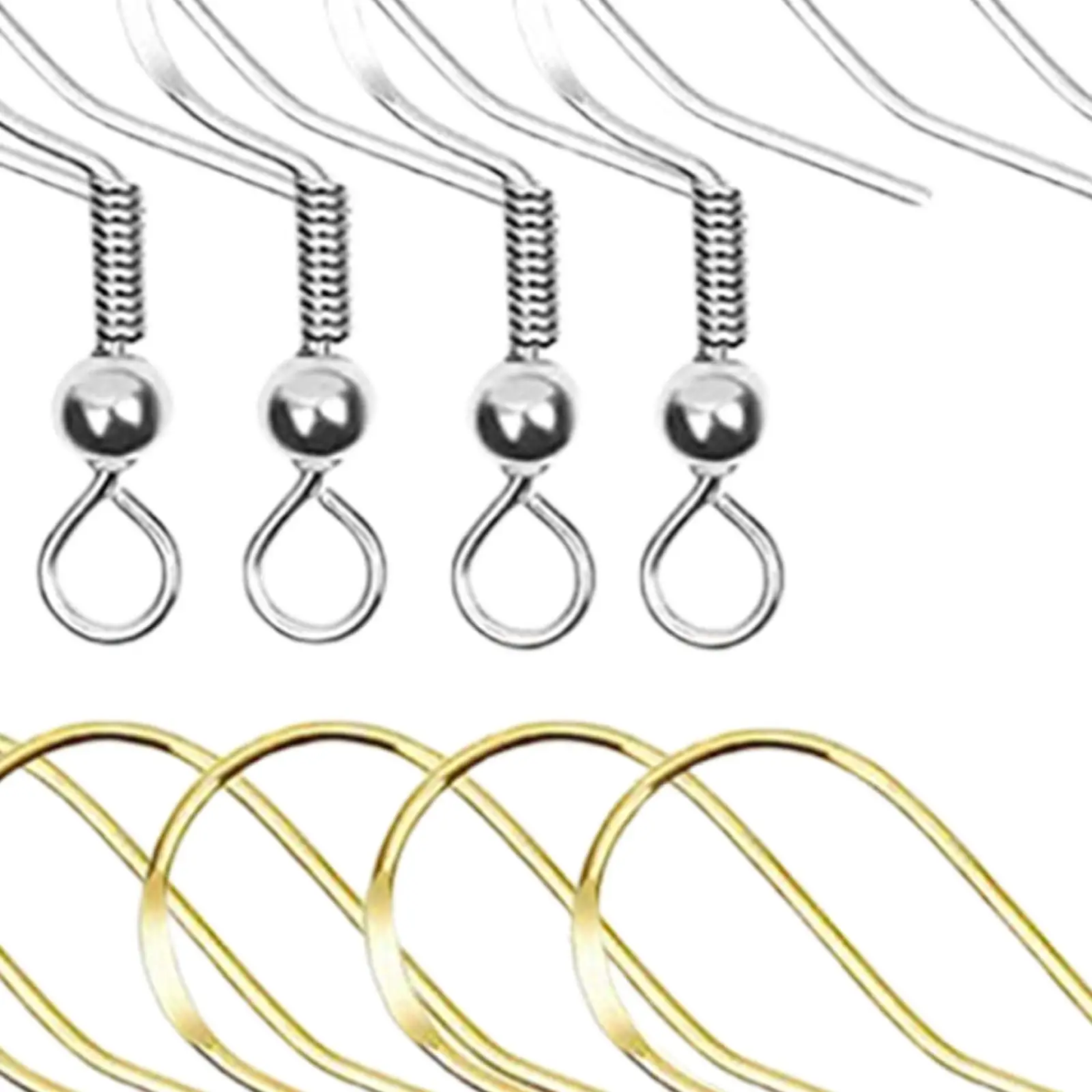 Earring Hooks, Ear Wires Fish Hooks, Earring Making with Earring Backs Stoppers