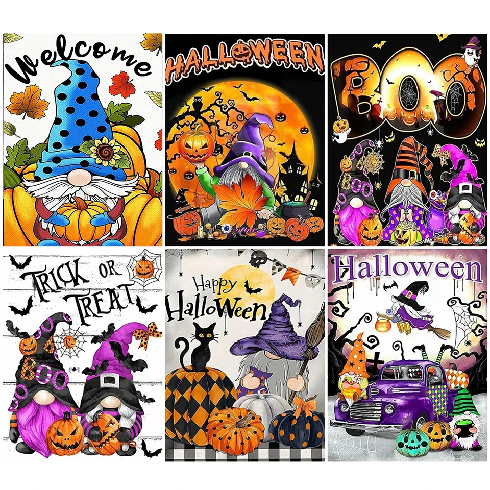 5D DIY Diamond Mosaic New Collection 2022 Halloween Diamond Painting Santa Claus Full Embroidery Kits Text Decorative Paintings