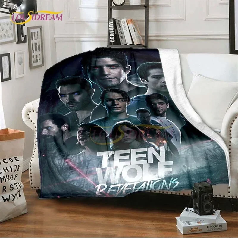 Teen Wolf Throw Blanket Cover Flannel Blankets for Beds Sofas Warm Bed Sheet Soft Bedding Bedroom Decor Fans Gift