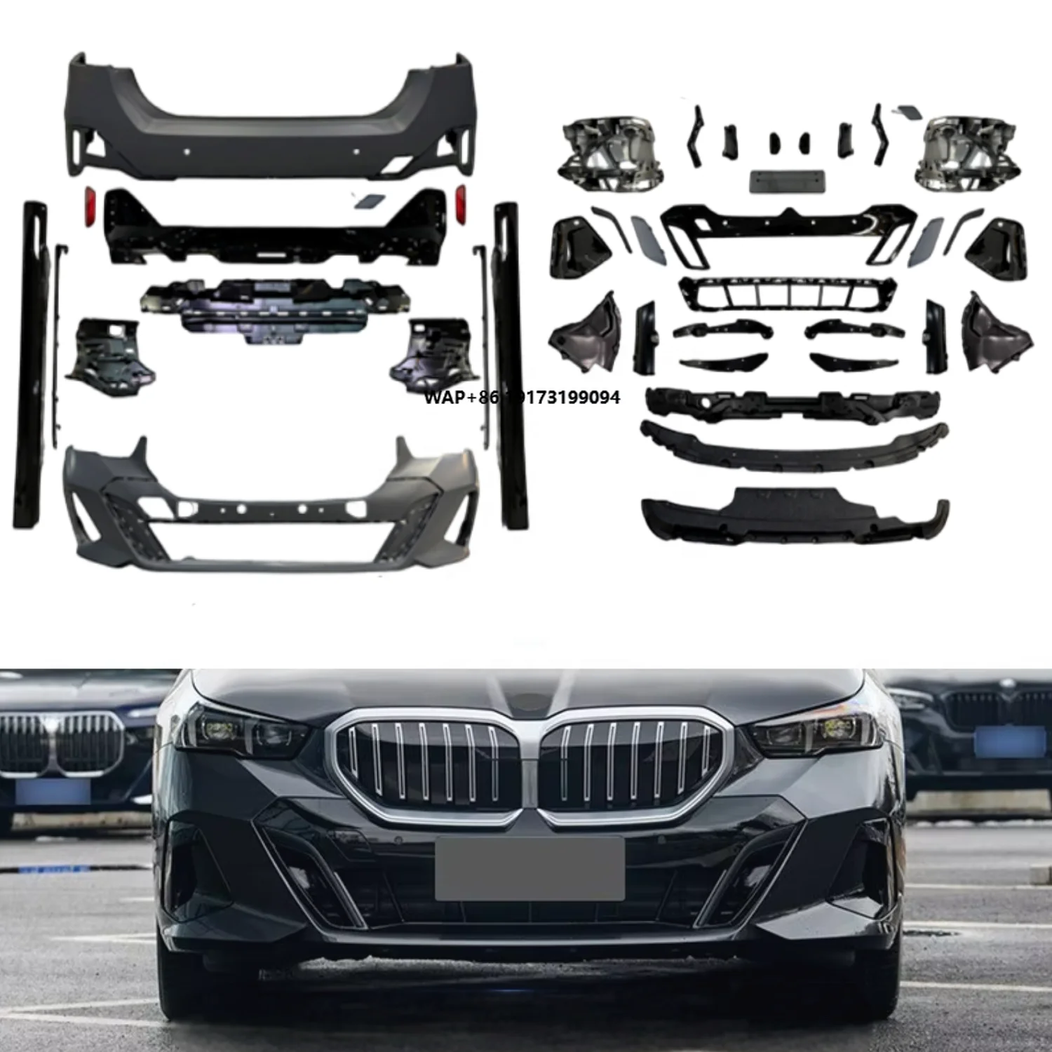 

Body Kit 5 Series G60 G68 MT 2024- Modified Bumper Fender Upgrade Car Bumper Grille Side Skirts Parts
