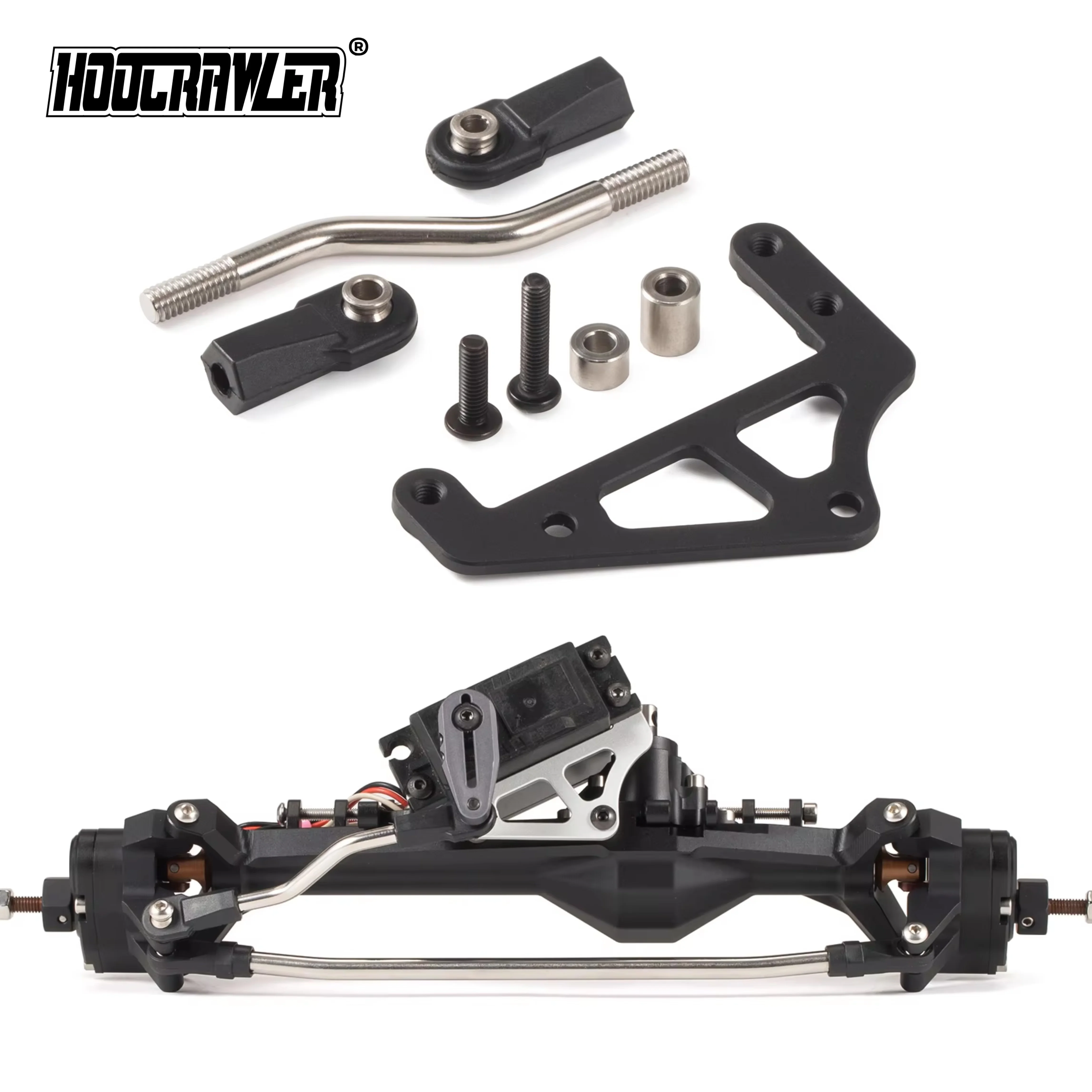 Angled BTA Servo Mount and Drag Link Upgrade Parts for Vanquish F9 Capra Offset Portal Axle