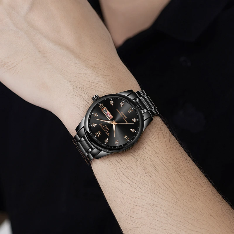 Новые модные мужские часы, кварцевые наручные часы, водонепроницаемые классические роскошные брендовые часы для мужчин, часы с ремешком из нержавеющей стали, reloj