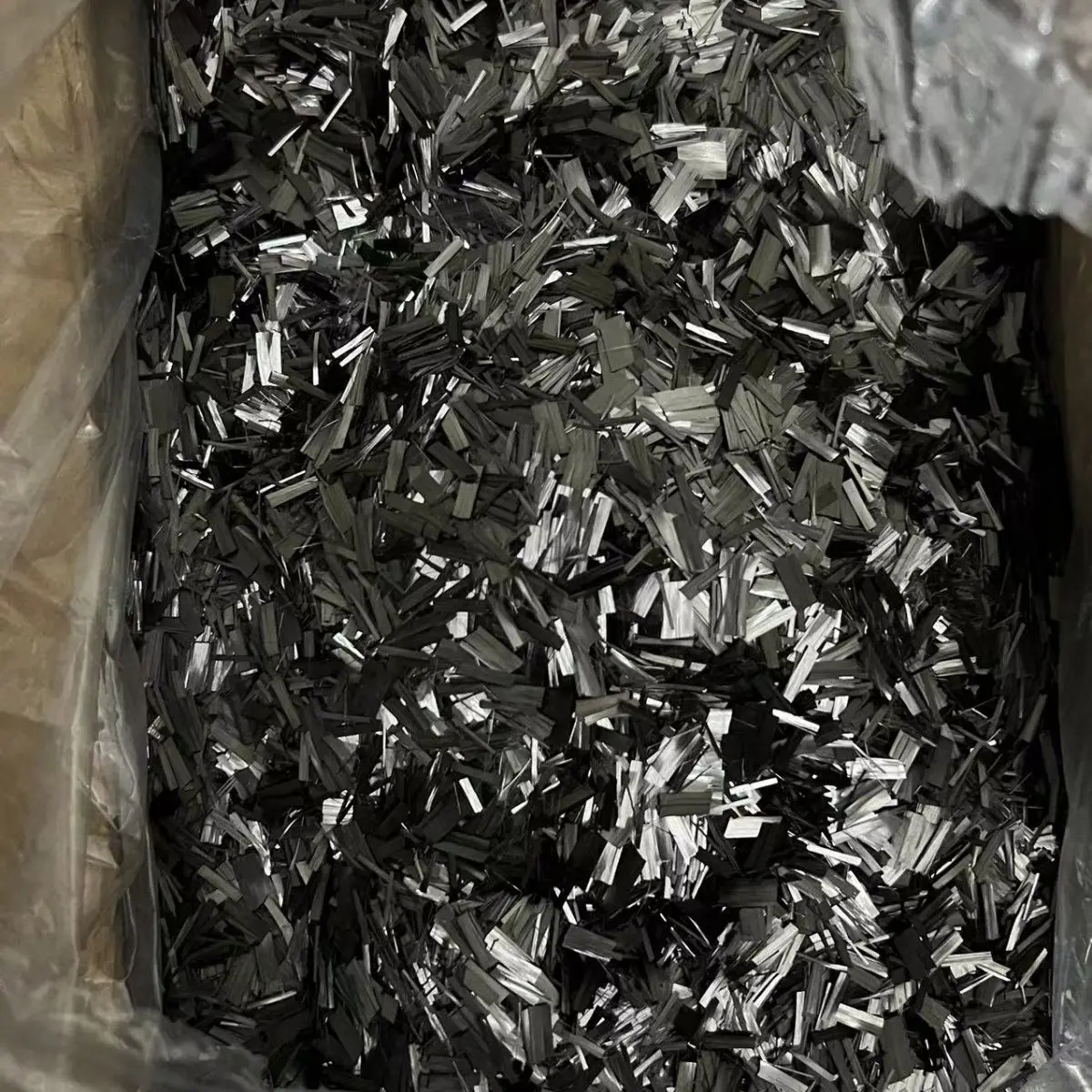 100/500G 10MM modyfikowane włóknem węglowym wzmocnione przewodzące posiekane wysokotemperaturowe włókno węglowe pocięte marmurowe tekstury