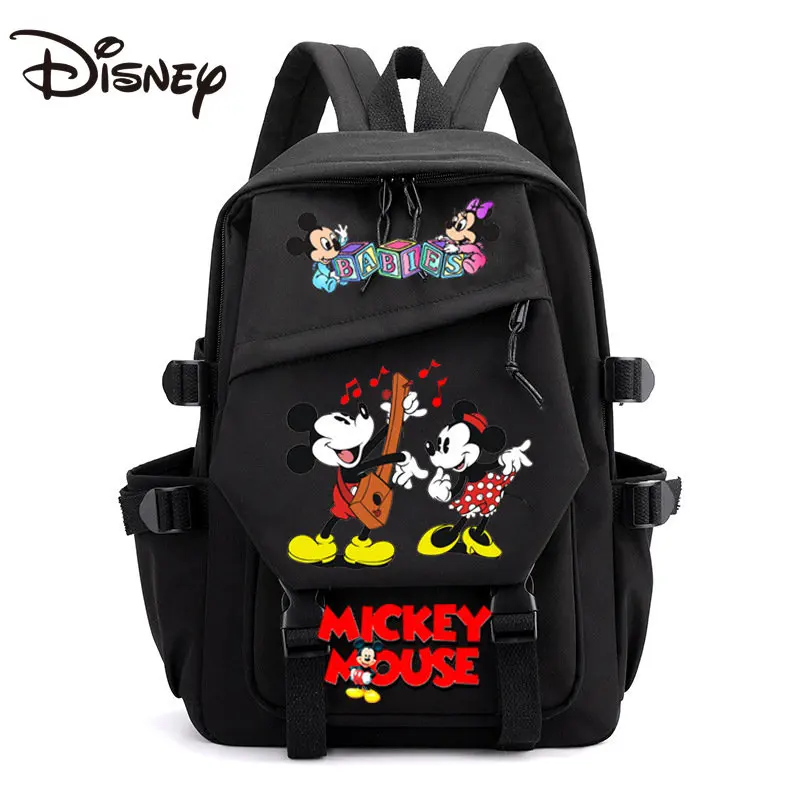 

MINISO Girls Schoolbag Suitable for Teenage Students Cute Mickey Mouse Backpack Female Large Capacity Bag for Women