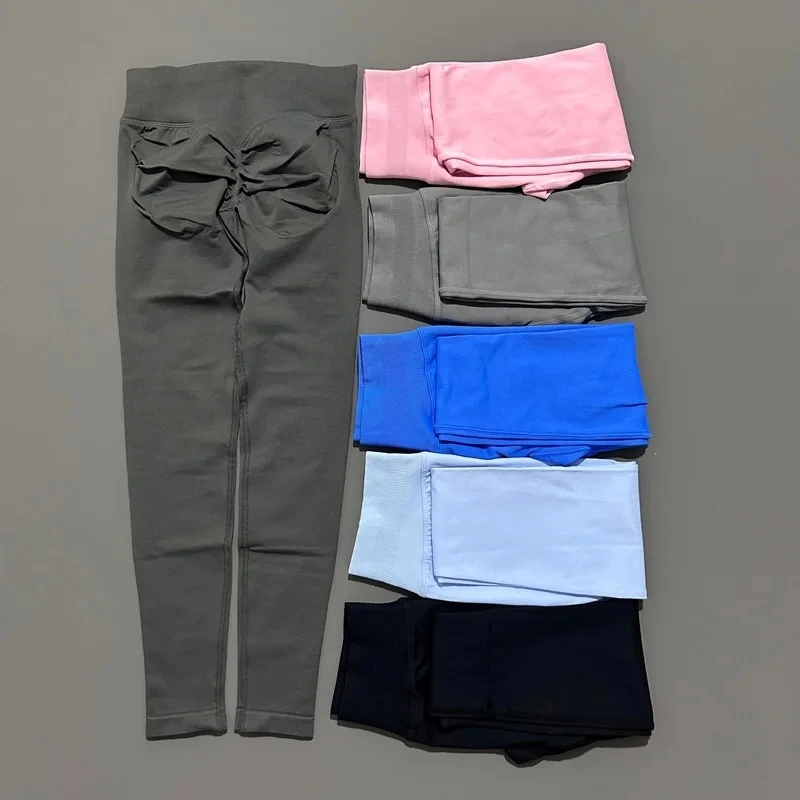 

Women Sports Leggings Seamless Yoga Long Pants Low Band Fitness Leggings Compress The Hips Tights Gym Workout Pants