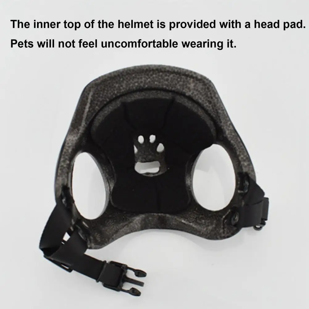 Dog Safety Hat Windproof Pet Helmets with Ear Holes for Dogs Safety Hats for Puppies Adjustable Motorcycle Helmets for Outdoor