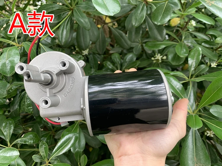 High-power worm gear DC deceleration motor DC24V52-turn high-torque self-locking forward and reverse deceleration motor