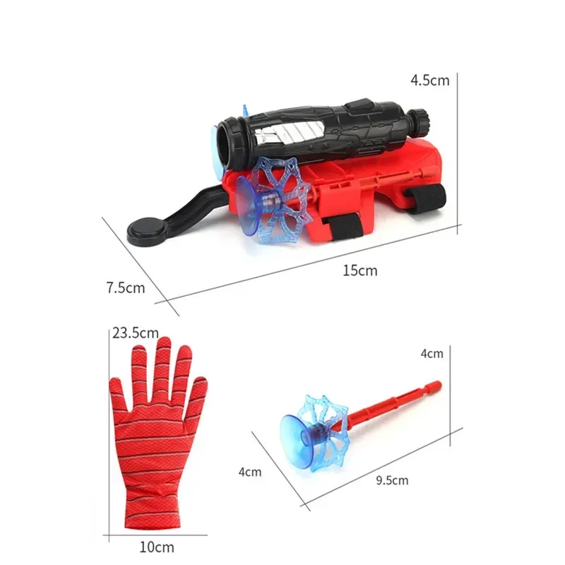 Spider Silk Transmitter Movie Cosplay Launcher Glove Web Shooters Recoverable  Wristband Halloween Prop Toys for Children