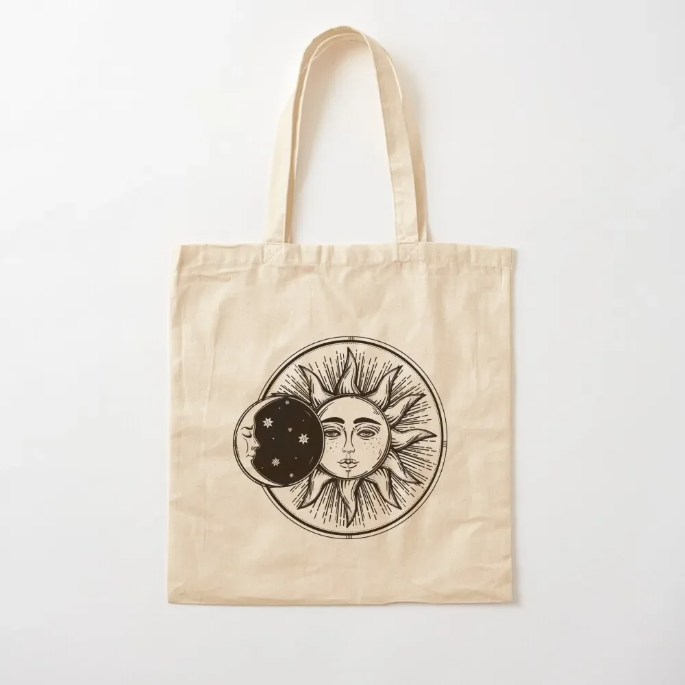 Sun And Moon Hippie Decor Tote Bag bags luxury women custom bags shopper bags for women Tote Bag