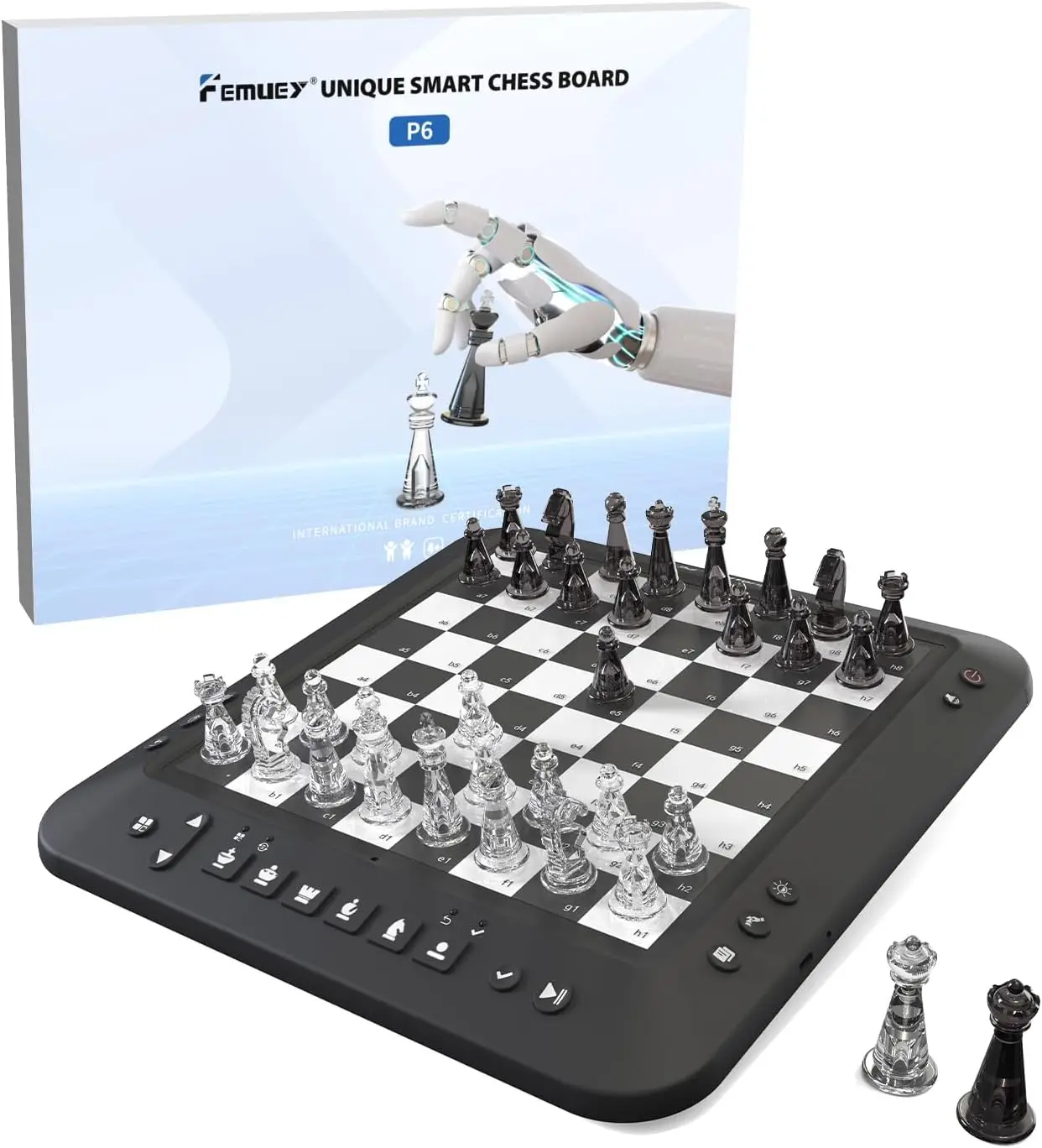 

Electronic Chess Set, Board Game for Beginners – Great for Play & Practice