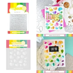 2023 New Pop-up Heart Background Stencil Metal Cutting Dies For DIY Craft Making Paper Greeting Card Scrapbooking