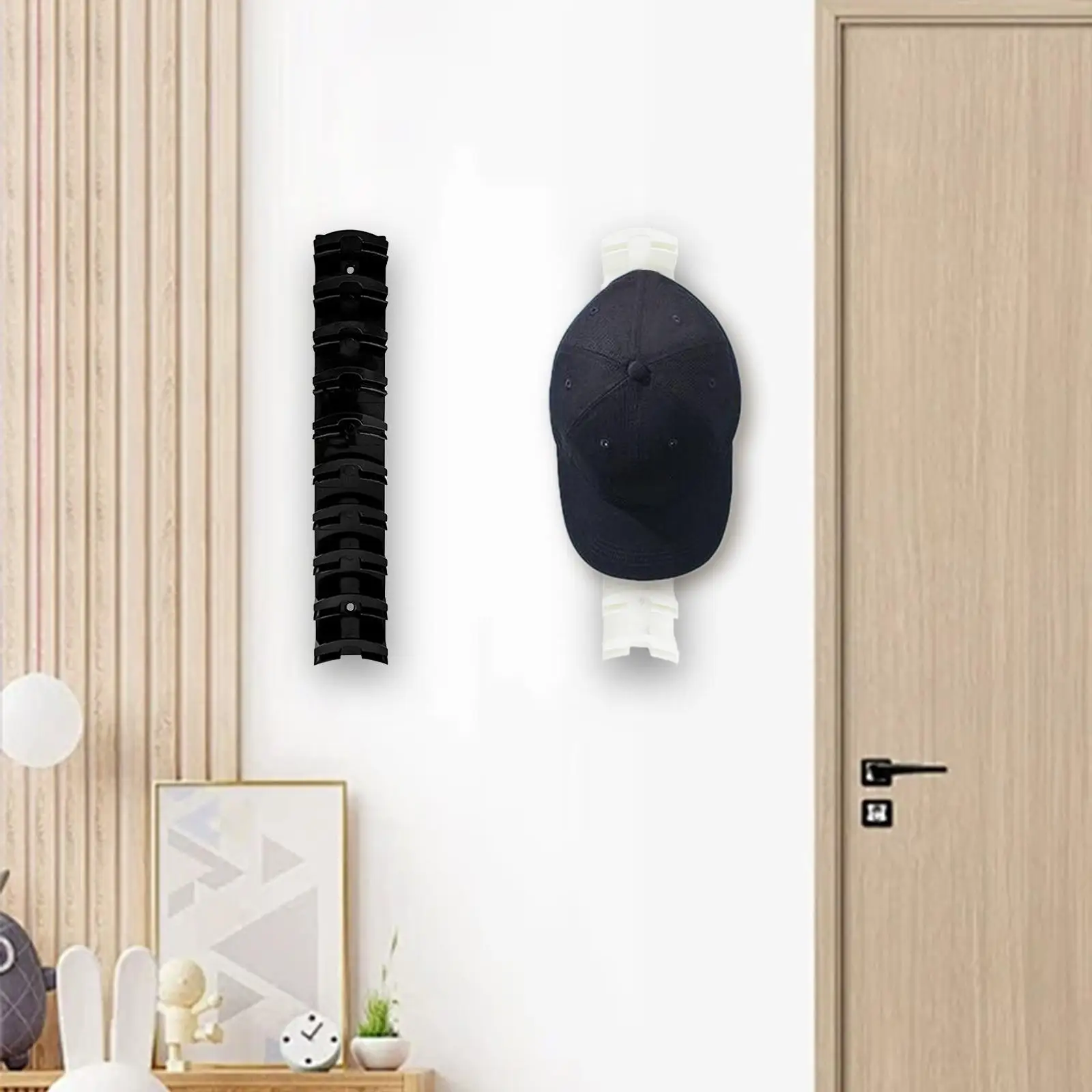 

Hat Organizer for Baseball Cap Hat Rack Wall Mounted Modern Multipurpose Shelf Hanger Cap Organizer Display for Entrance Home