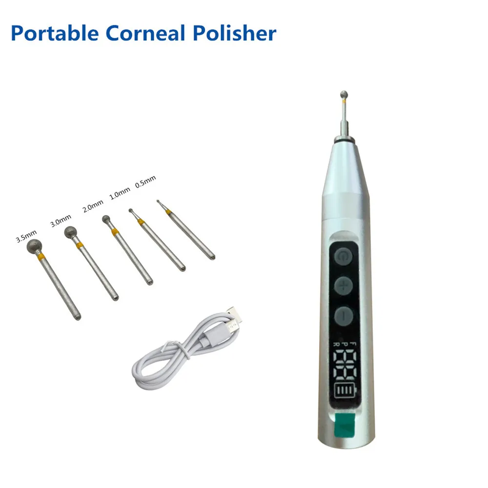 1set Ophthalmic Eye Portable Corneal Small Polisher Corneal Polishing Set Eyelid Surgical Tools 0-35000RPM