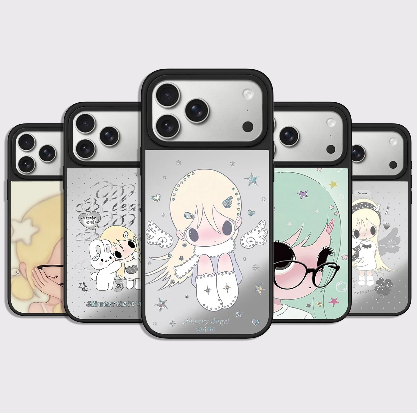 6061939 Mirror Surface Magnetic Phone Case Cover for IPhone 13 14 15 16 17 Pro Max Case for IPhone Air