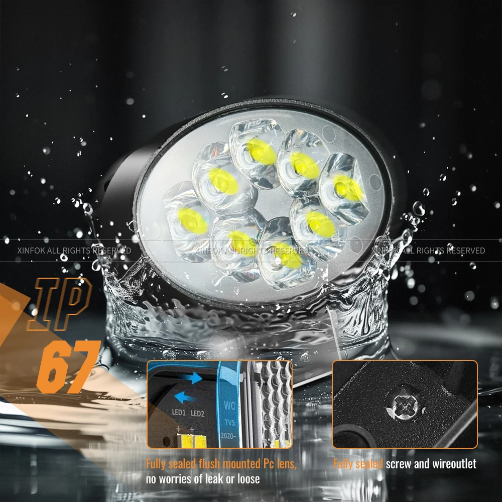 Car LED Work Light Off Road Combo Beam 3030 SMD Super Bright Flood Spot 6500K DC 12-24 volt faretti camion 4x4 4WD