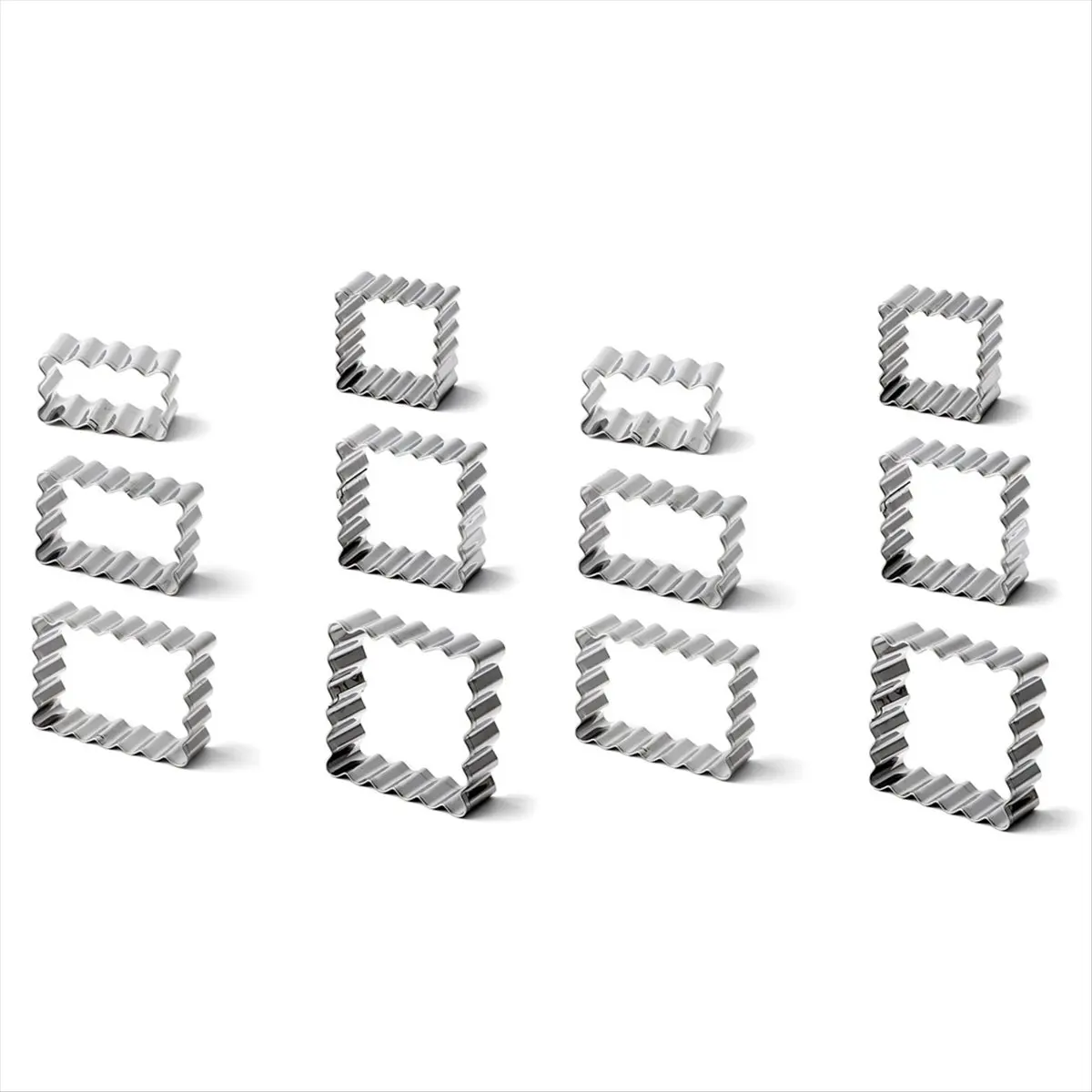 X10A Blessing Frame Cookie Mold Wave Rectangular Cookie Cutter Wedding Fondant Cake Decoration Baking Mold