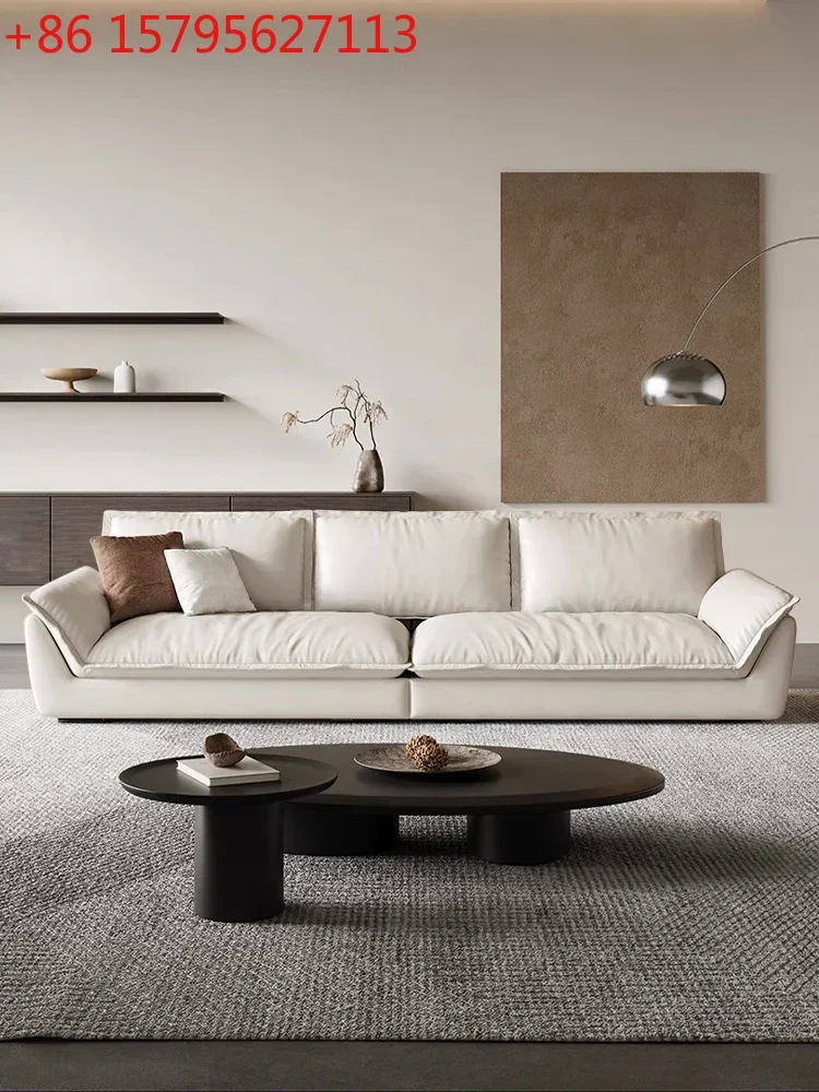 

Хлопково-льняной кремовый стиль для гостиной, средней и маленькой квартиры, простой современный тканевый диван с когтеточками кота