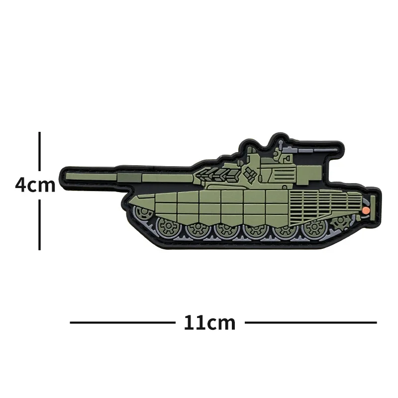 Tank PVC Rubber Patch Outdoor Armored Vehicle V-shaped Armor Morale Badge Tactical Patch for Backpack Military Fan Badge