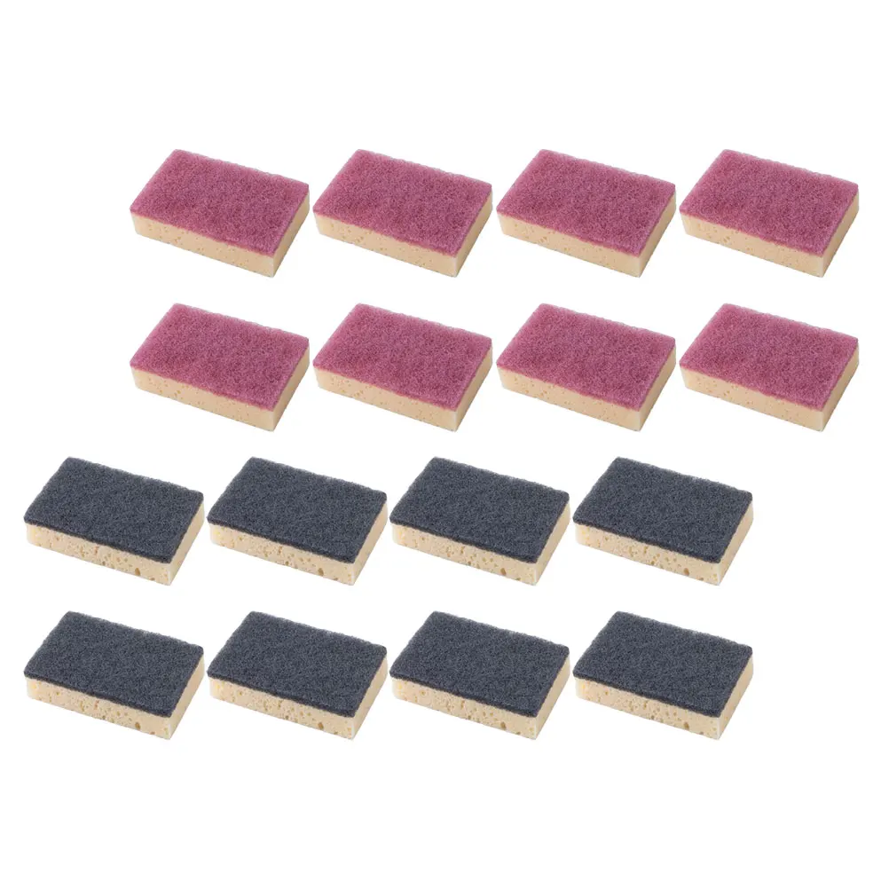 

16 Pcs Sponge for Kitchen Cleaning Thickened Scrubbing Bowls Sinks Dishes Non Dishwashing Sponge Deform Practical Design