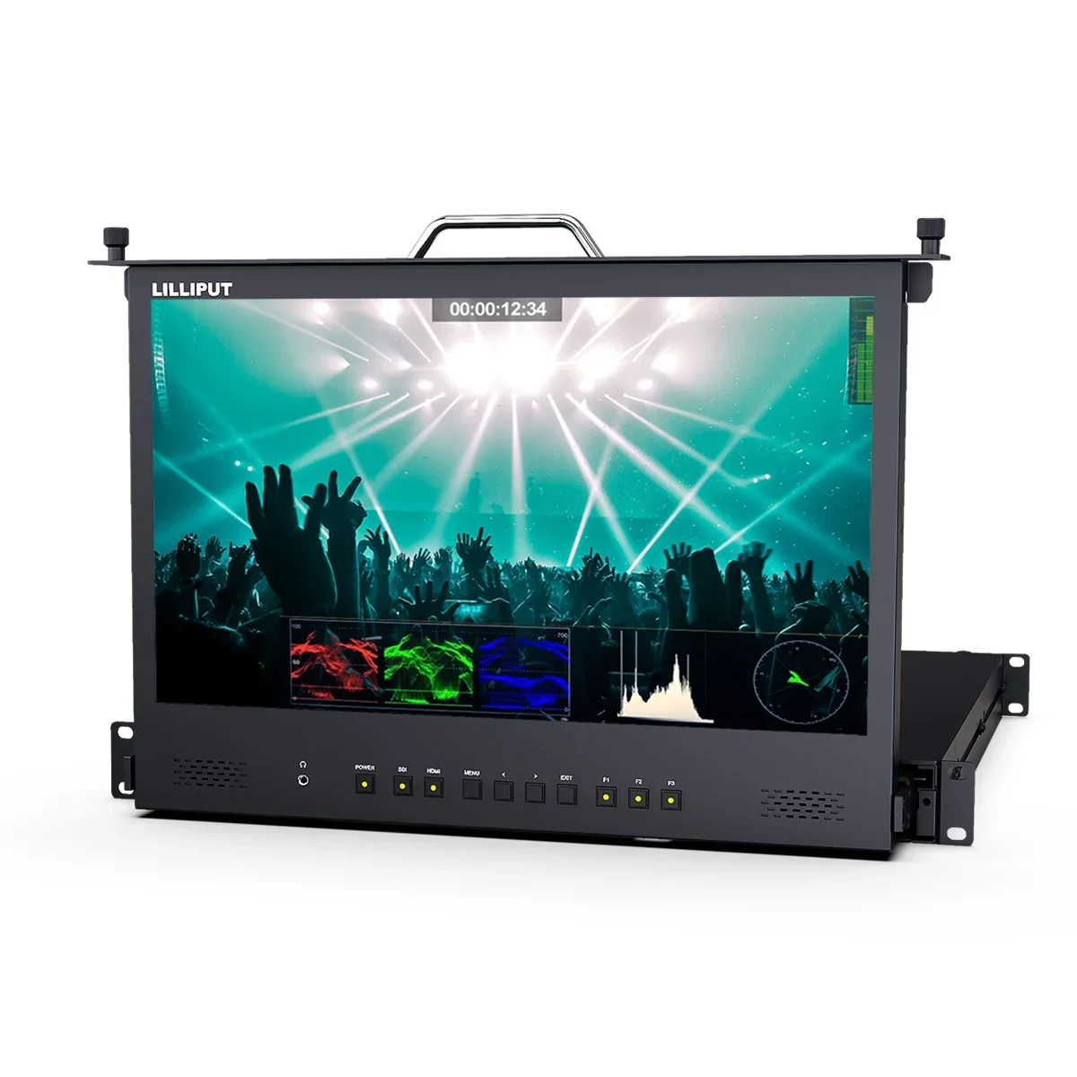 Lilliput 17.3inch Rack Mount Monitor with HDMI 2.0 and 3G-SDI Remote Control for Broadcast