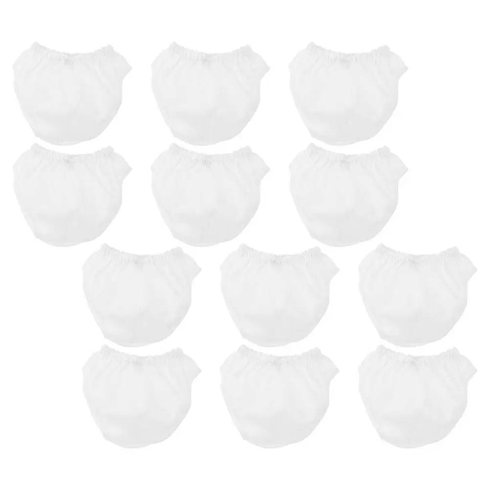 12Pcs Baby Underwear for 18 Inch Pretend Play Accessories Soft Fabric Washable Underpants Baby Dress Up