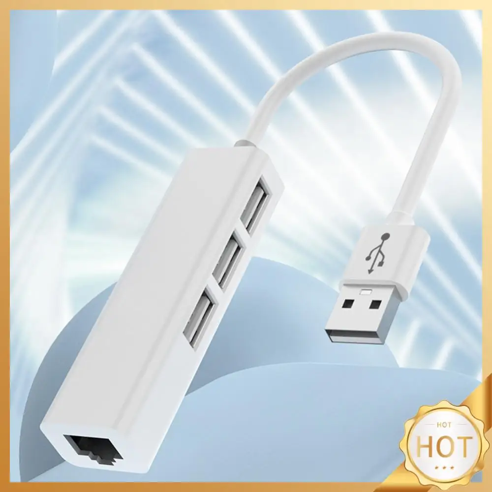 Tipo-C para RJ45 Laptop Adapter, USB 2.0, 4 em 1, Dock Station computador, 10GBit, s, Placa de rede, Hub para Desktop, PC