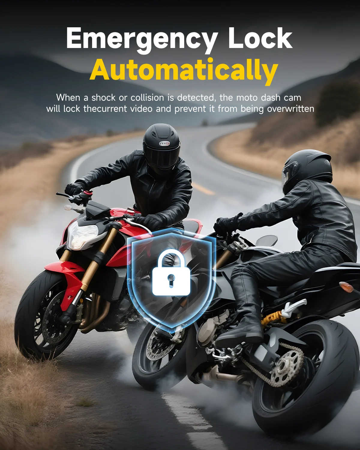 JIUYIN المزدوج دراجة نارية DVR 1080P عمل كاميرا مسجل الجبهة والخلفية مقاوم للماء دراجة نارية داش كام للرؤية الليلية كاميرا واي فاي #4