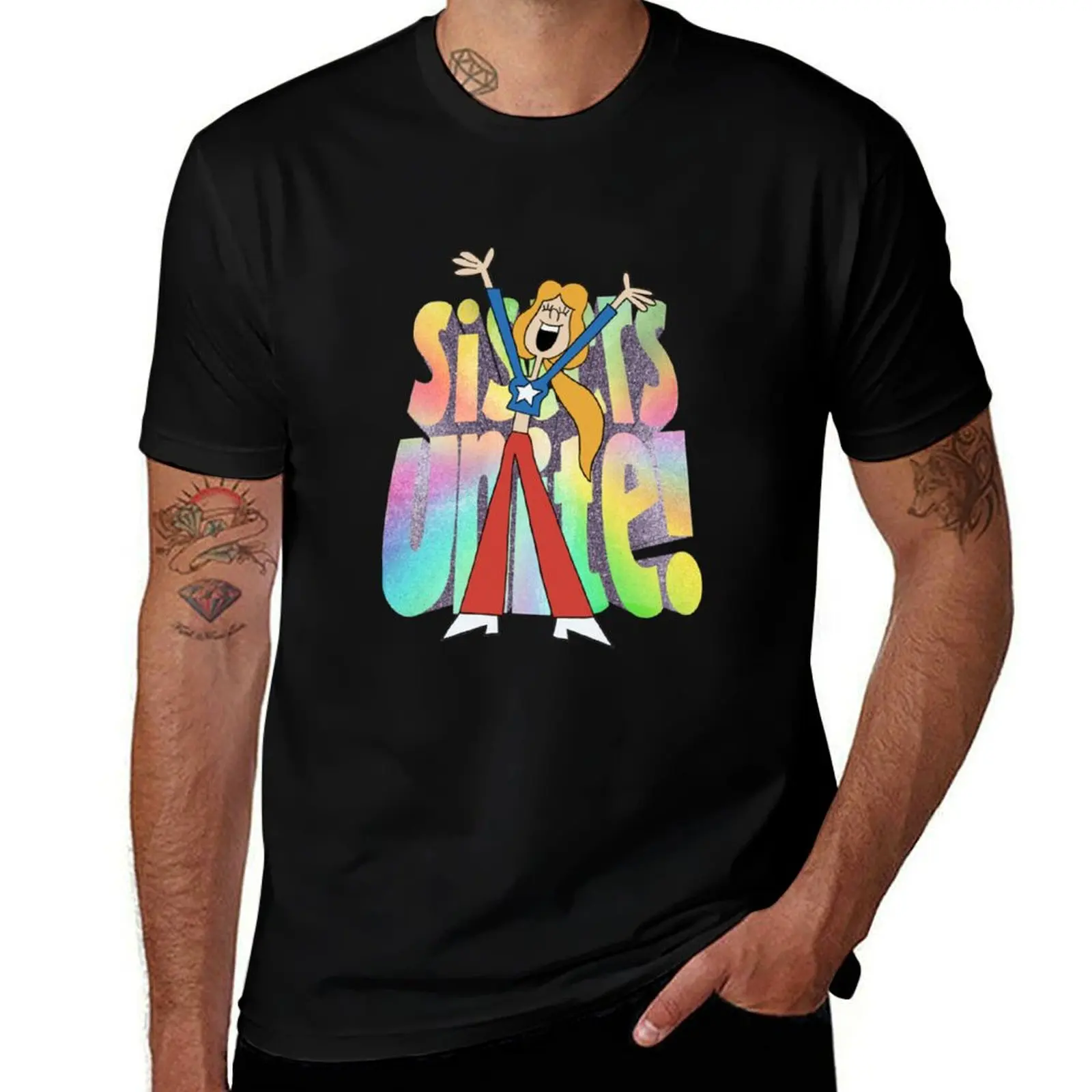 

Sisters Unite! Schoolhouse Rock - T-Shirt vintage graphic tee oversize t-shirts man cheap stuff big and tall t shirts for men